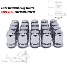 20 Chrome Lug Nuts 14x1.5 For