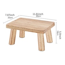 Rectangular Low Wooden Stool -