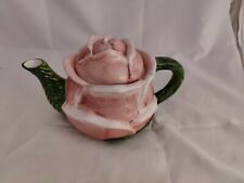 Unusual Pink Rose Novelty Teapot Unknown Age