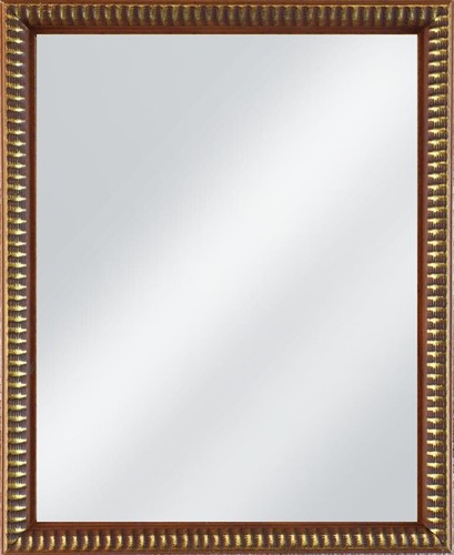 Ridged framed mirror bevelled - framed,