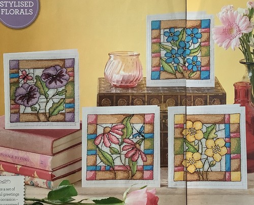 Cross stitch chart stained - -,