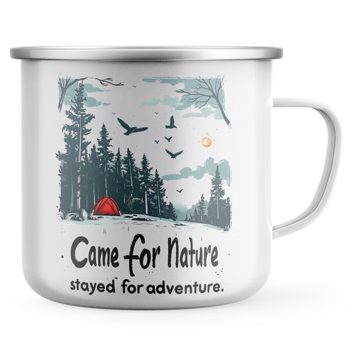 Camping enamel mug - camping,