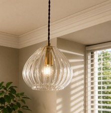 Ella ribbed pendant light - ella,