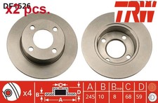 X2 PCS REAR BRAKE DISC SET