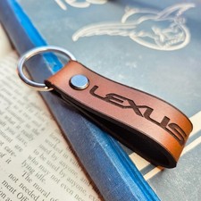 Lexus looped leather keyring - lexus,
