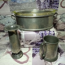 3 PC ENGLISH PEWTER SERVING