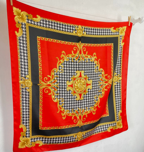 Vintage square neck scarf - vintage,