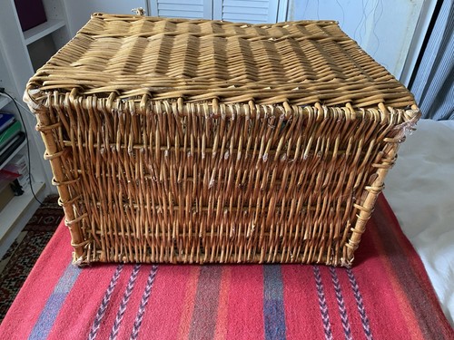 Vintage large wicker basket - vintage,