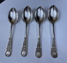 Antique Martin Hall HM Solid Silver VENETIAN ITALIAN 18cm Dessert Spoons Cutlery
