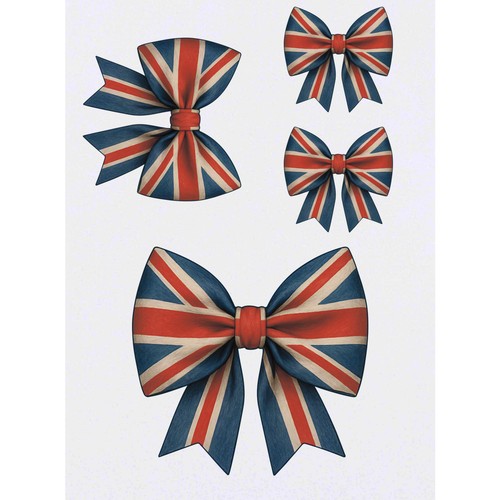 Union jack bow temporary - x,