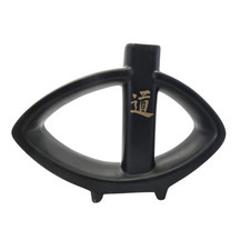 Ikebana Vase Black Gold Japanese Style Ceramic Pot Minimalist Home Decor