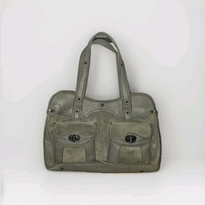 Billy Bag Grey Leather Studded