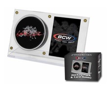 BCW Hockey Puck And Card Display Holder