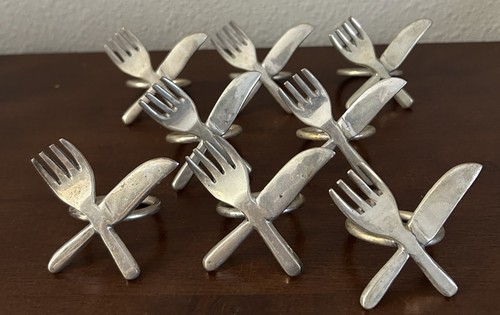 Vintage silver fork and - and, knife