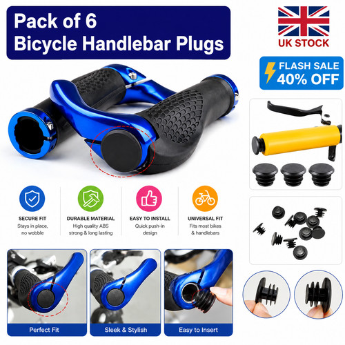 6pcs bicycle bar plugs - plugs, plastic