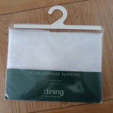 Debenhams White Damask Napkins