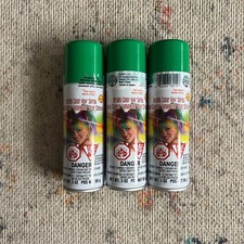 Green Fluorescent Hairspray Halloween Party Fancy Dress Costume Rubies X3 Spray