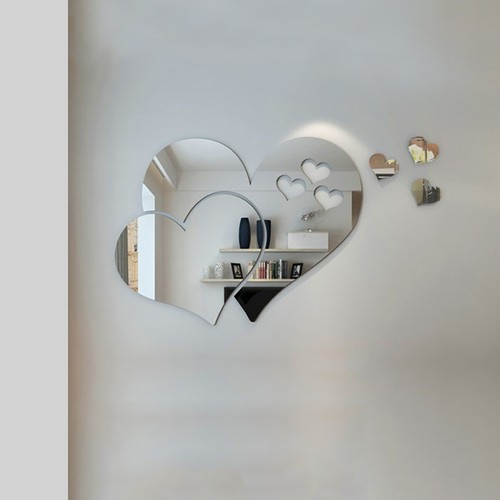 Mirror love heart wall - mirror,