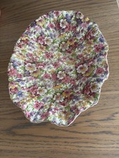 Vintage James Kent Ltd  "Du Barry" Chintz Plate – England – Scalloped Edge –
