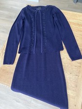Richards Long Dress And Matching Jacket Cardigan With Beads 