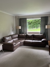 Corner Sofa-SISI ITALIA- Style LUCA Italian Craftsmanship-Antique/mid Brown £550