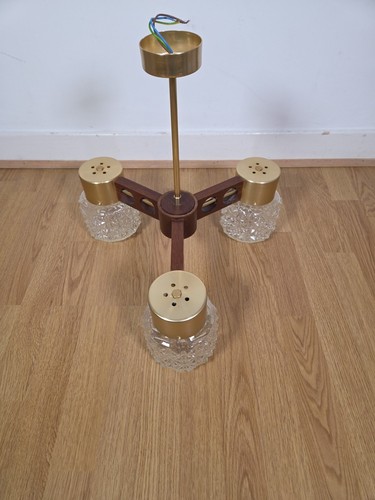 Vintage teak brass - &, mid