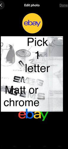 Smeg used chrome1 letter - smeg,