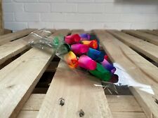 Dozen Bright Wooden Roses in a Choice of Colours, Everlasting Flower Bouquet