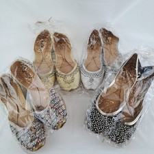 Unze London Shoes Flats Multi-Colour UK3 (4 PAIR BUNDLE)