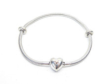 Clogau Gold Silver & Rose Gold Heart Milestones Bracelet 19cm.