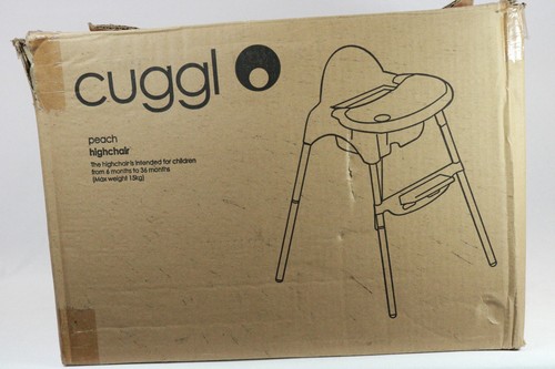 Cuggl peach highchair white - peach,