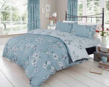Reversible Floral Duvet Quilt Cover Luxury Bedding Set Single Double King Size
