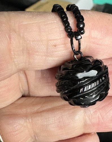 Victorian whitby jet rose ball - whitby,