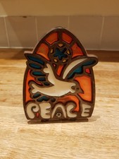 Cast Iron Peace Stained Art