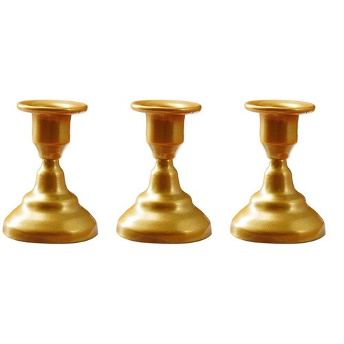 Pieces metal candlestick - 3,