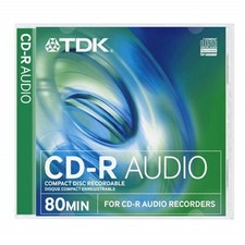 TDK CD-R - Audio Music CD-R = 80 minutes Music Recording
