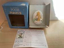 Vintage CLASSIC POOH Border Fine Arts winnie the Pooh Trinket first curl Box