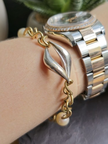 Solid 18k yellow white gold - solid, yellow/white
