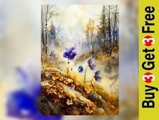 Mystical Flowers in Misty