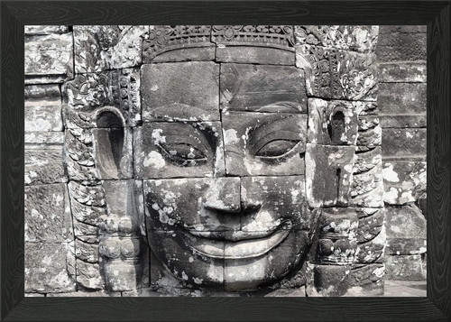 Angkor wat buddha face framed - wat,
