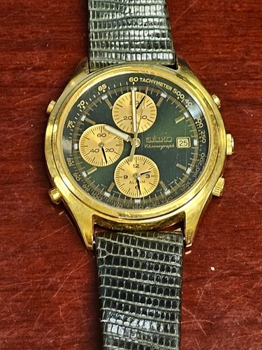 Vintage seiko green dial gold - vintage,