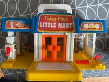 Fisher Price Vintage Car Garage Petrol Gas Station. 1980s Play Set Toy Rare