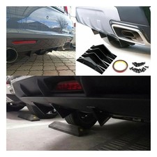 4x Car Rear Bumper Diffuser Shark Fin Body Kit Curved Spoiler Lip Wing Splitter