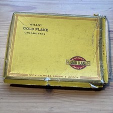 Vintage Wills’ Gold Flake Cigarettes Cardboard Box 