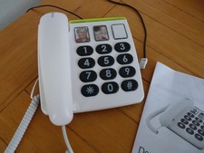 Doro Phone Easy 331ph big number pad landline telephone. corded phone. white.