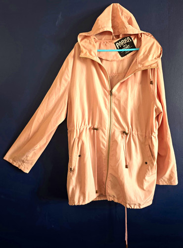 Ladies pink parka pocket - in,