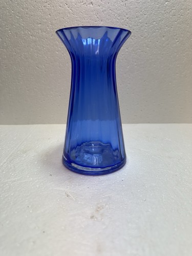 Dartington blue glass - glass, vase