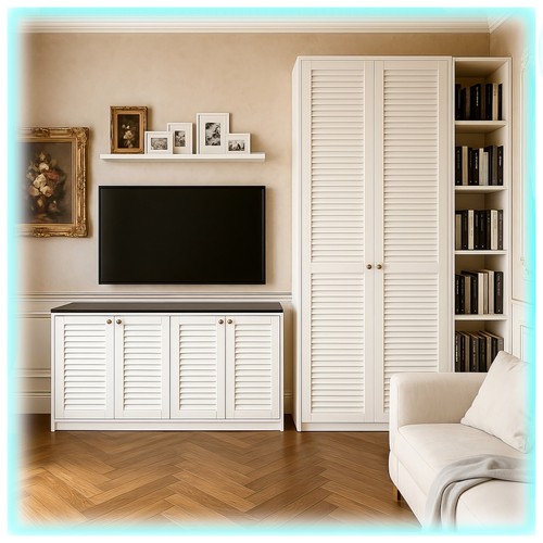 White pine louvre - slatted, ||