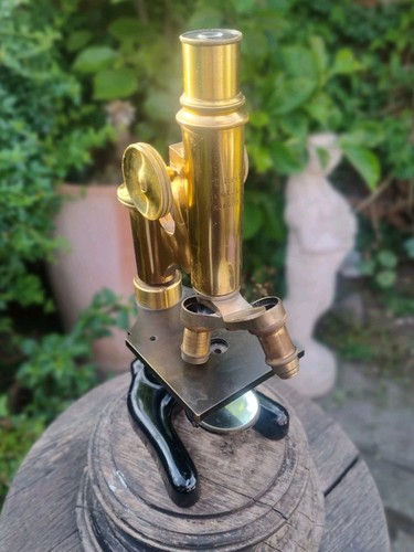 Antique leica microscope - antique, brass