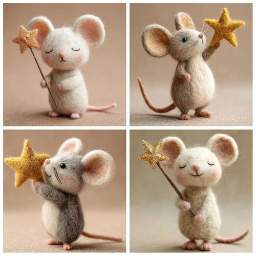 Cute mouse felt mice ornaments - mouse,